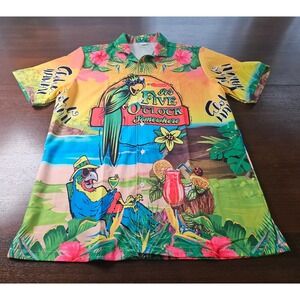 Parrot Its 5 O clock Somewhere Tropical Vacation Hawaiian Shirt 3D shirt Size‎ M